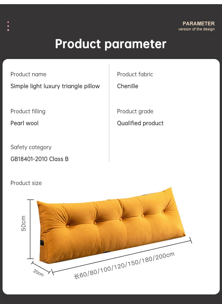 Home Headboard Pillow Triangle Cushion Sofa Waist Cushion Tatami Triangle Pillow Waist Pillow Cushions Sleeping Pillow for Bed
