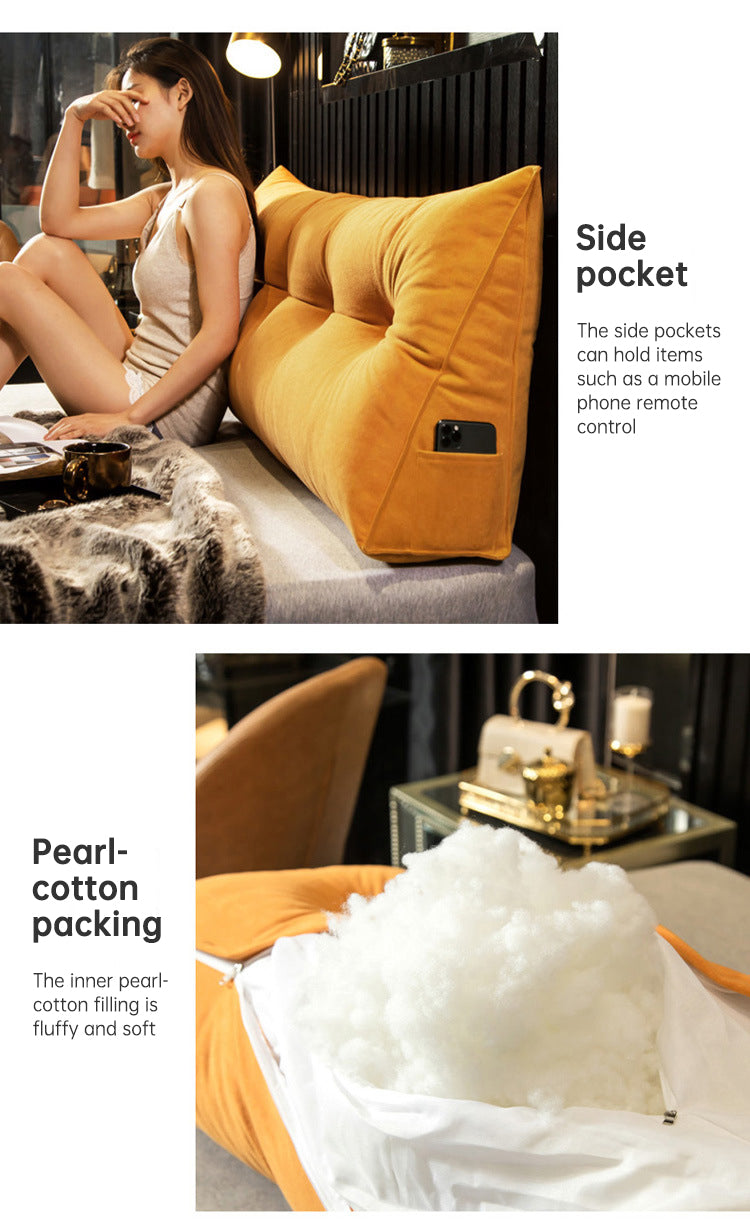 Home Headboard Pillow Triangle Cushion Sofa Waist Cushion Tatami Triangle Pillow Waist Pillow Cushions Sleeping Pillow for Bed