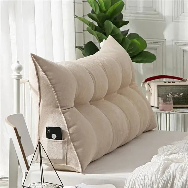Home Headboard Pillow Triangle Cushion Sofa Waist Cushion Tatami Triangle Pillow Waist Pillow Cushions Sleeping Pillow for Bed