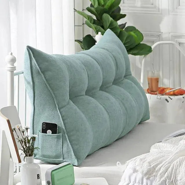 Home Headboard Pillow Triangle Cushion Sofa Waist Cushion Tatami Triangle Pillow Waist Pillow Cushions Sleeping Pillow for Bed