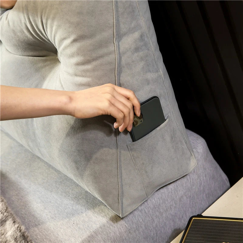 Home Headboard Pillow Triangle Cushion Sofa Waist Cushion Tatami Triangle Pillow Waist Pillow Cushions Sleeping Pillow for Bed