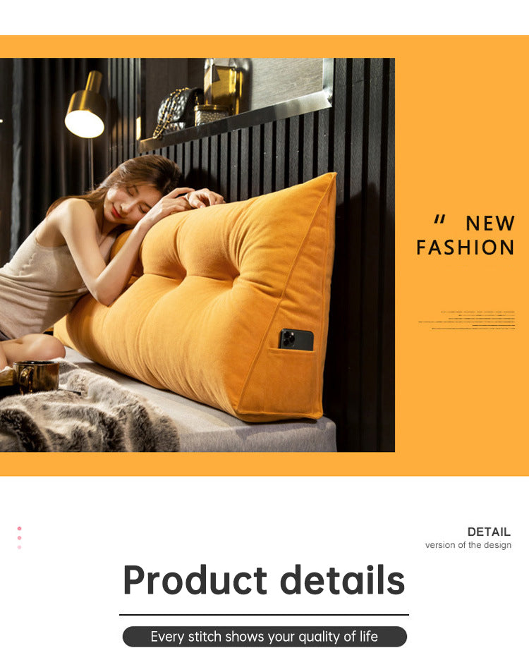 Home Headboard Pillow Triangle Cushion Sofa Waist Cushion Tatami Triangle Pillow Waist Pillow Cushions Sleeping Pillow for Bed
