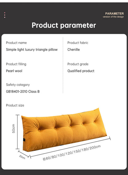 Home Headboard Pillow Triangle Cushion Sofa Waist Cushion Tatami Triangle Pillow Waist Pillow Cushions Sleeping Pillow for Bed
