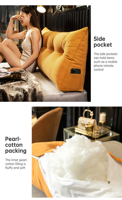 Home Headboard Pillow Triangle Cushion Sofa Waist Cushion Tatami Triangle Pillow Waist Pillow Cushions Sleeping Pillow for Bed